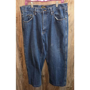 Stanley Tools Denim Blue Jeans Men Size 36x30 Straight Leg Workwear